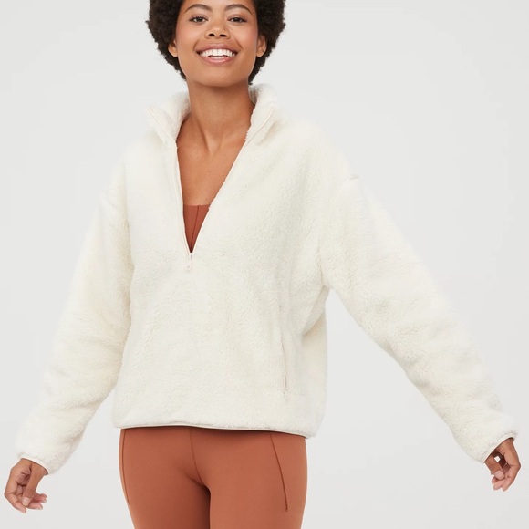 Offline Tops - Cozy White Fleece Sweatshirt